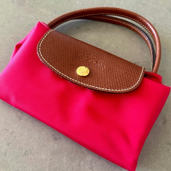 Longchamp canvas small handbag - RED - Picture 1 of 6